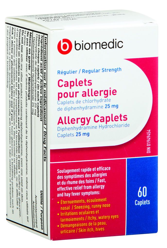 ALLERGY TABLETS (DIPHENHYDRAMINE) 25MG