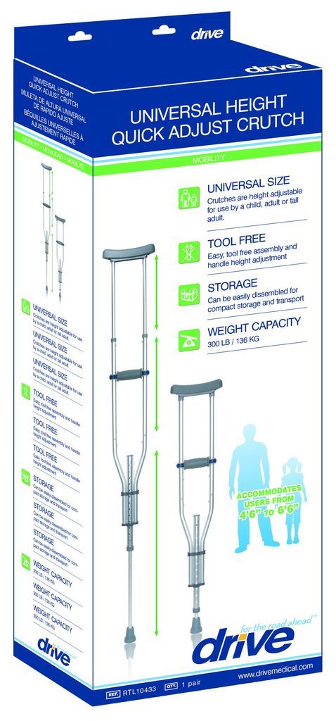 UNIVERSAL QUICK ADJUST CRUTCHES