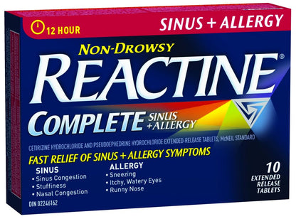 COMPLETE ALLERGY & SINUS (ANTIHISTAMINE AND DECONGESTANT)