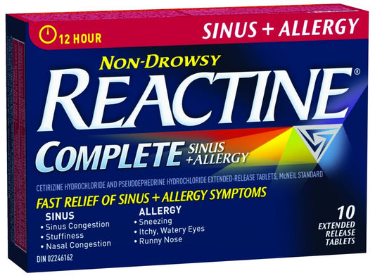 COMPLETE ALLERGY & SINUS (ANTIHISTAMINE AND DECONGESTANT)