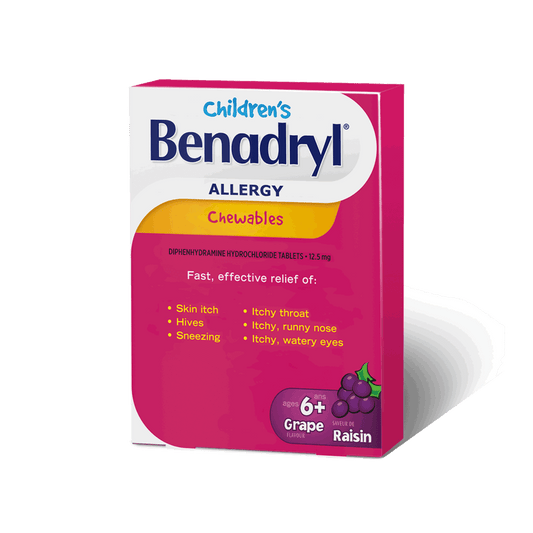 BENADRYL FOR CHILDREN - GRAPE CHEWABLES (12.5MG)