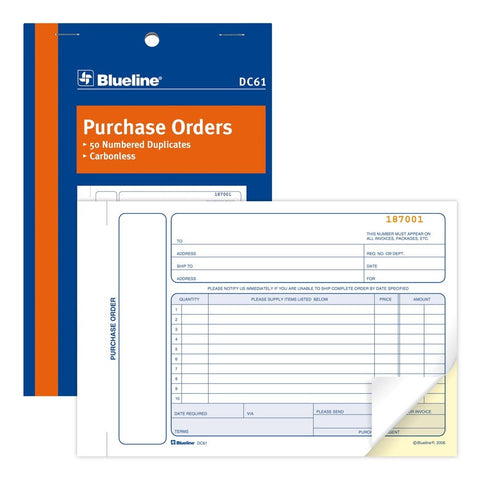 PURCHASE ORDER BOOK IN DUPLICATE