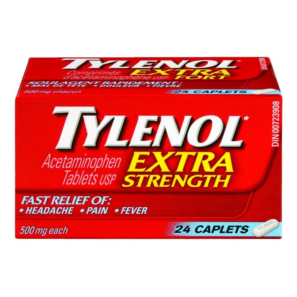 TYLENOL EXTRA STRENGTH CAPLETS (500MG)