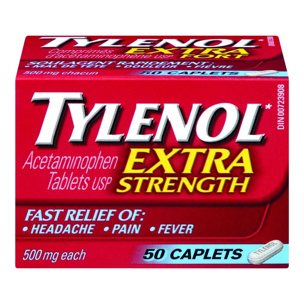 TYLENOL EXTRA STRENGTH CAPLETS (500MG)