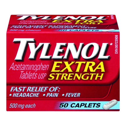 TYLENOL EXTRA STRENGTH CAPLETS (500MG)