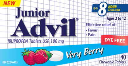ADVIL JUNIOR CHEWABLE TABLETS (100MG)