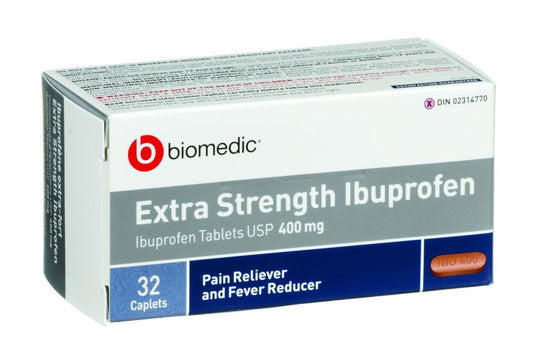 IBUPROFEN EXTRA STRENGTH 400MG CAPLETS