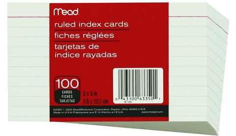 RULED INDEX CARD