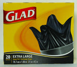 BLACK GARBAGE BAGS WITH EASY TIE TOP