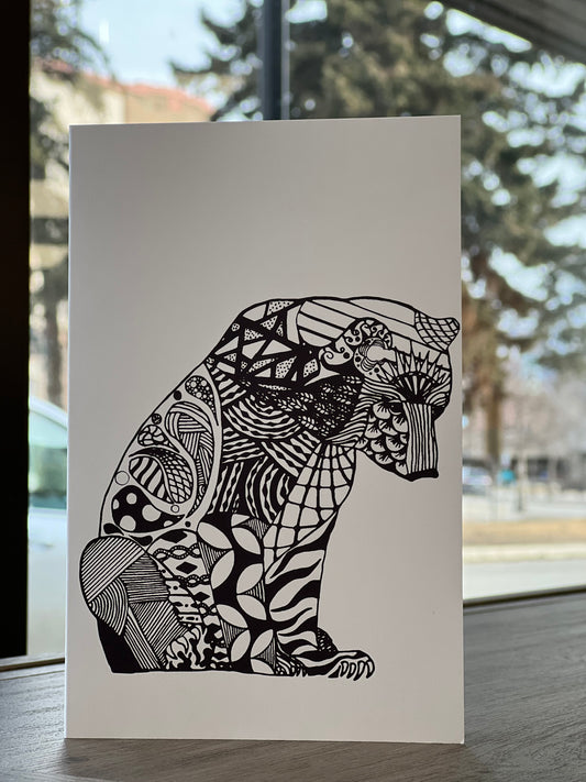 Hand-Drawn Bear Card