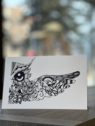 Hand-Drawn Owl Card